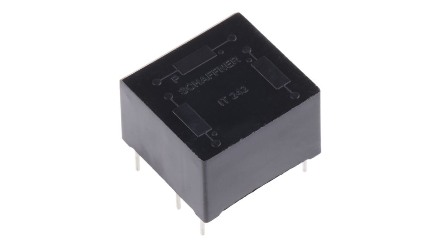 Schaffner Through Hole Pulse Transformer 1:1:1 Turns Ratio, 2.5mH Prim. Inductance