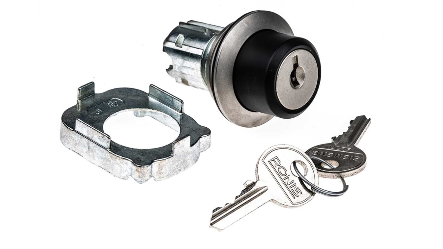 Siemens Ronis钥匙开关头, Φ30mm开孔, 3档位, 闭锁型操作, 2条钥匙, IP20、 IP66、 IP67、 IP69、 IP69K, SIRIUS ACT 3SU10系列
