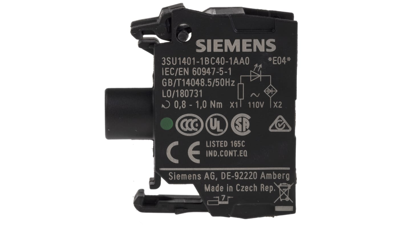 Siemens SIRIUS ACT 3SU14 Series Light Block, 110V ac