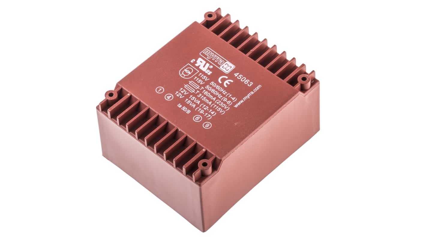 Myrra 12V ac 2 Output Through Hole PCB Transformer, 30VA