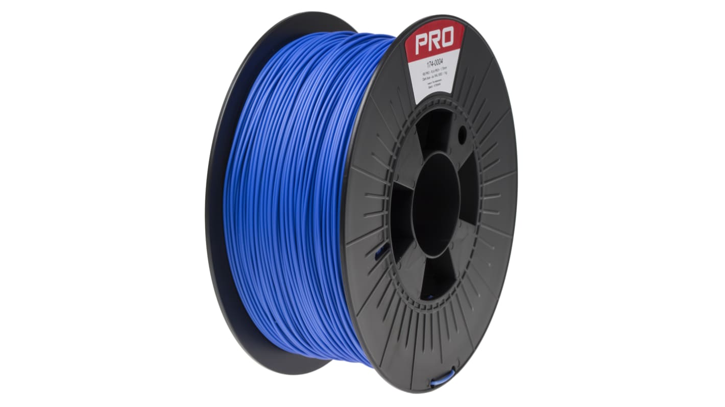 Filamento per stampante 3D RS PRO, PLA-X3, Blu, diam. 1.75mm