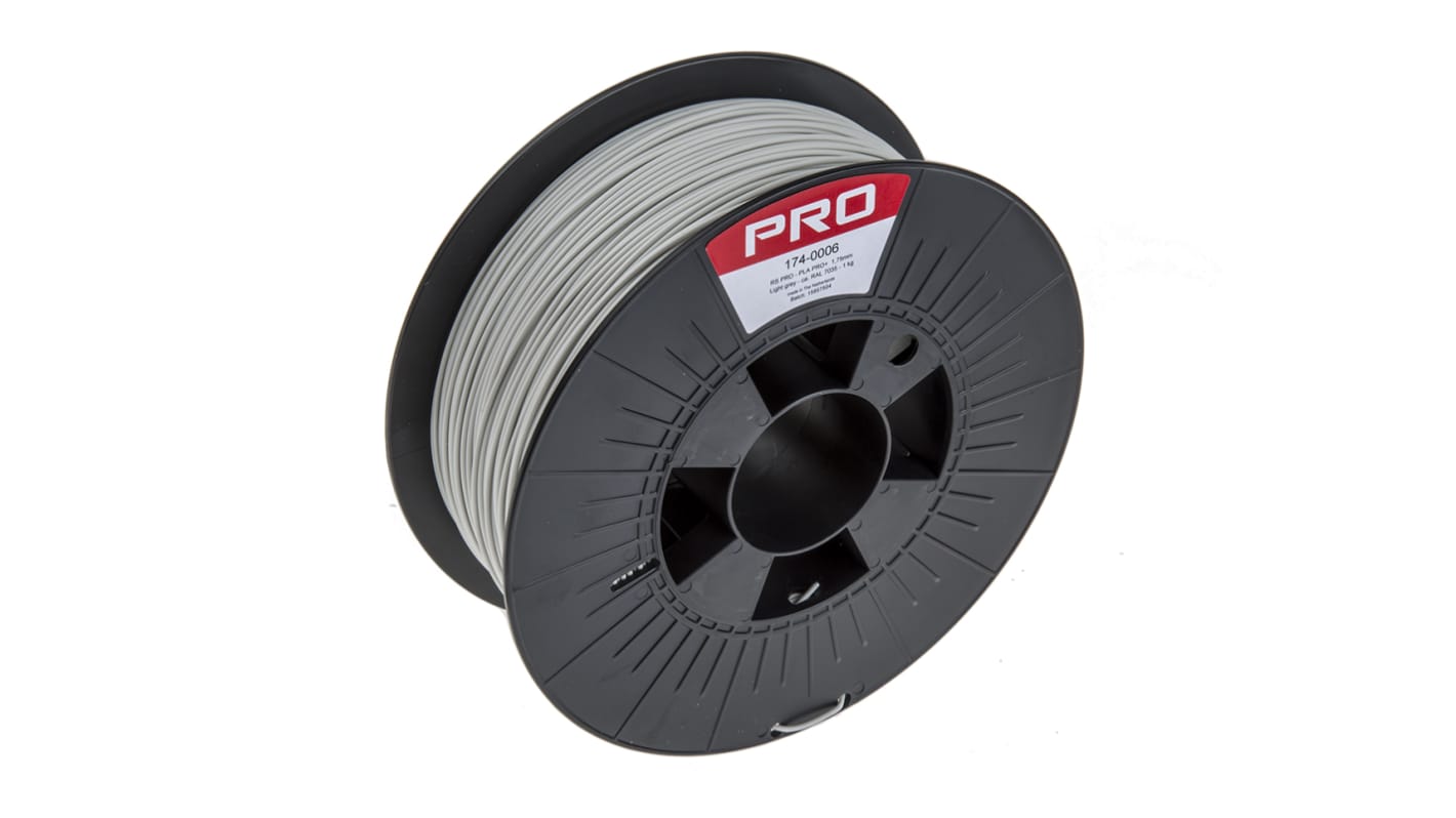 RS PRO 1.75mm Grå PLA-X3 3D printerfilament, 1kg