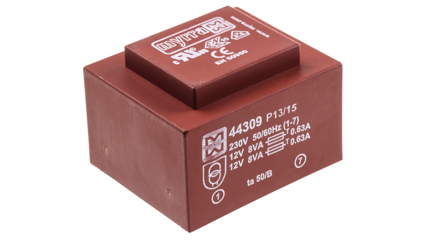 Myrra 12V ac 2 Output Through Hole PCB Transformer, 16VA