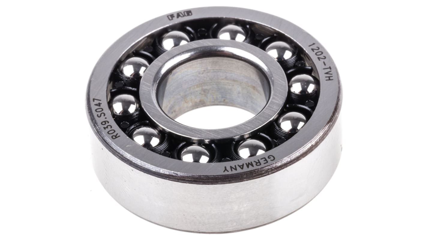 FAG 1202-TVH Self Aligning Ball Bearing- Open Type 15mm I.D, 35mm O.D