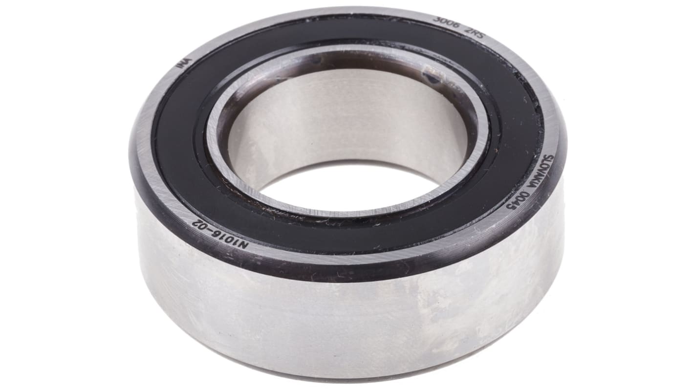 INA 3006-2RS Double Row Angular Contact Ball Bearing- Both Sides Sealed 30mm I.D, 55mm O.D