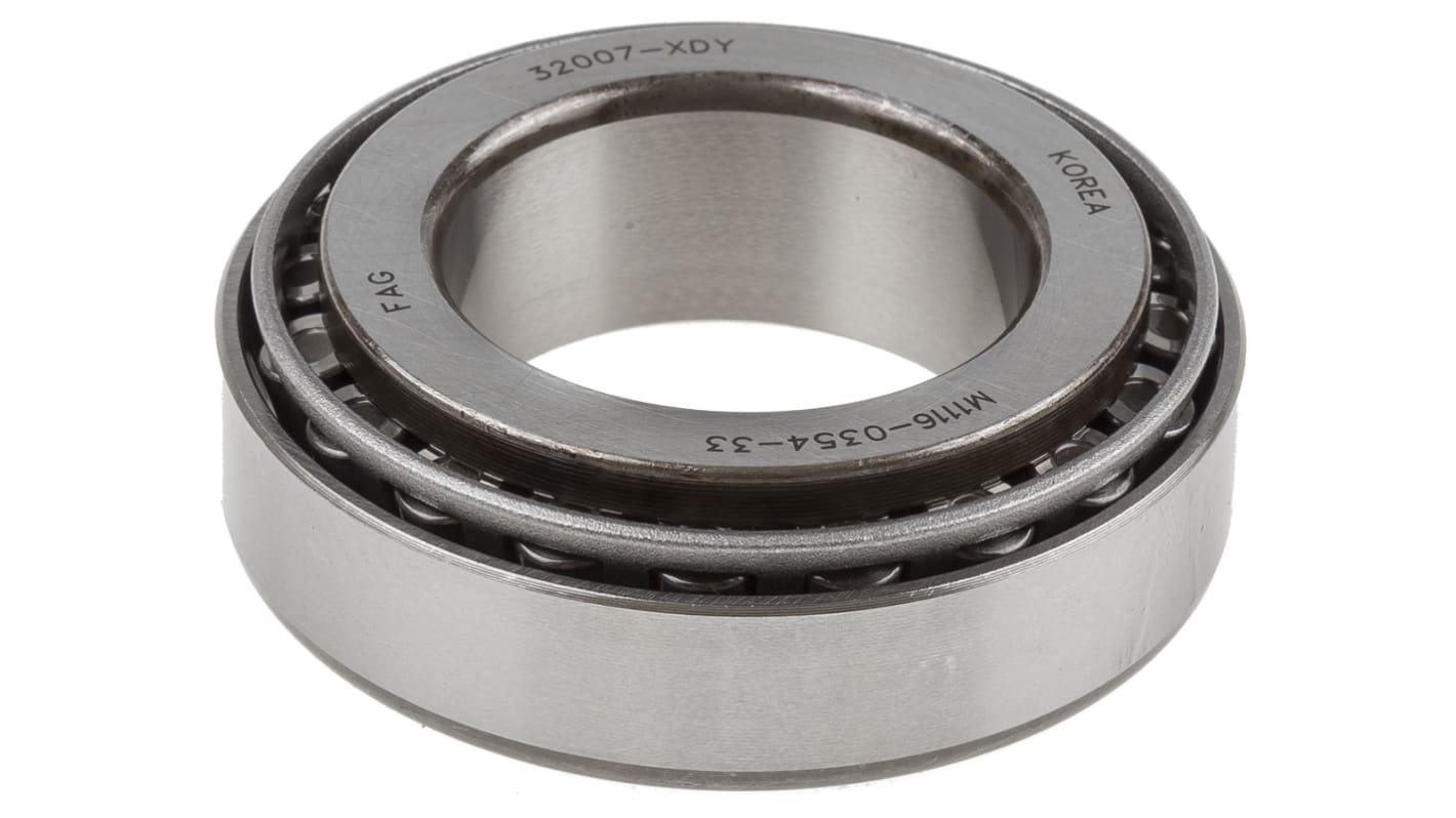 Cuscinetto a rulli conici FAG, file , Ø int. 35mm, Ø est. 62mm, guida larga 18mm