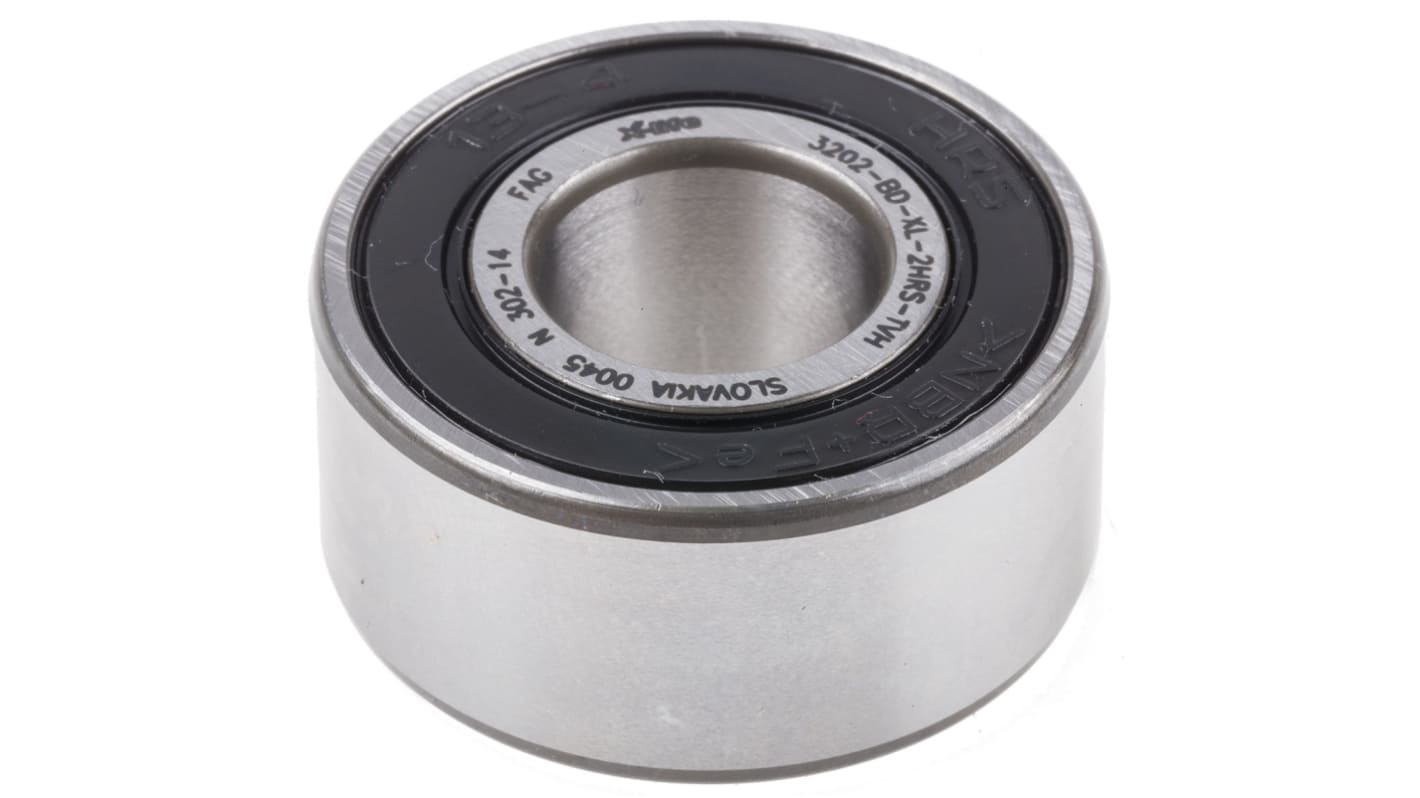 FAG 3202-BD-XL-2HRS-TVH Double Row Angular Contact Ball Bearing- Both Sides Sealed 15mm I.D, 35mm O.D