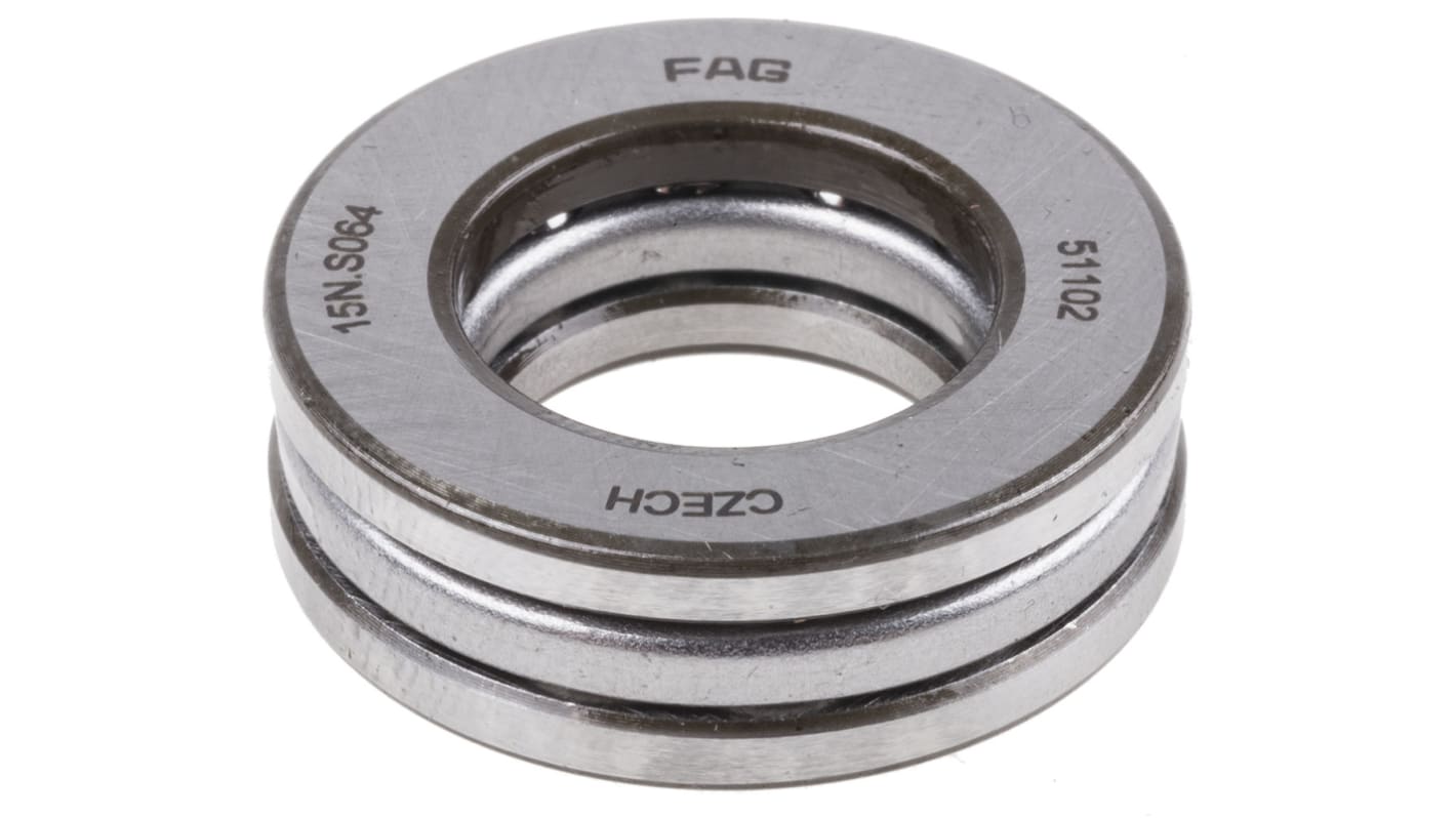 FAG 51102 Thrust Ball Bearing- Open Type 15mm I.D, 28mm O.D