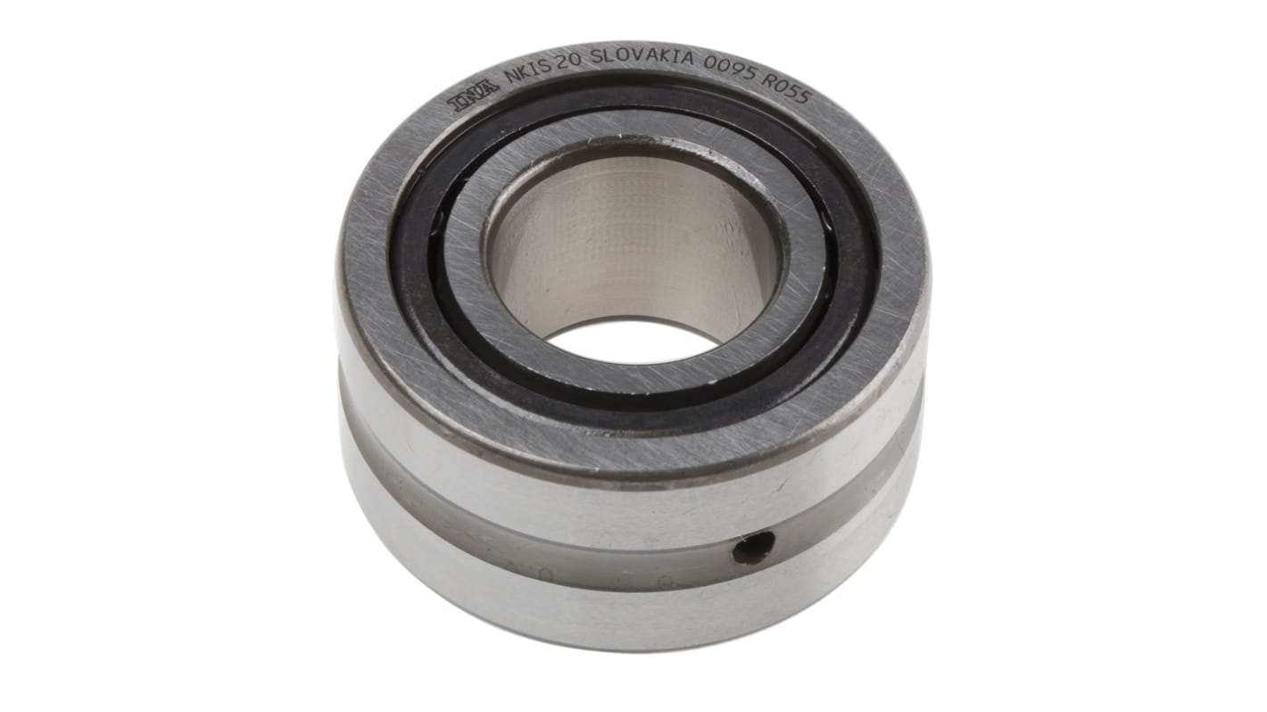 Cuscinetto a rullo INA, Ø int. 20mm, Ø est. 42mm, guida larga 20mm