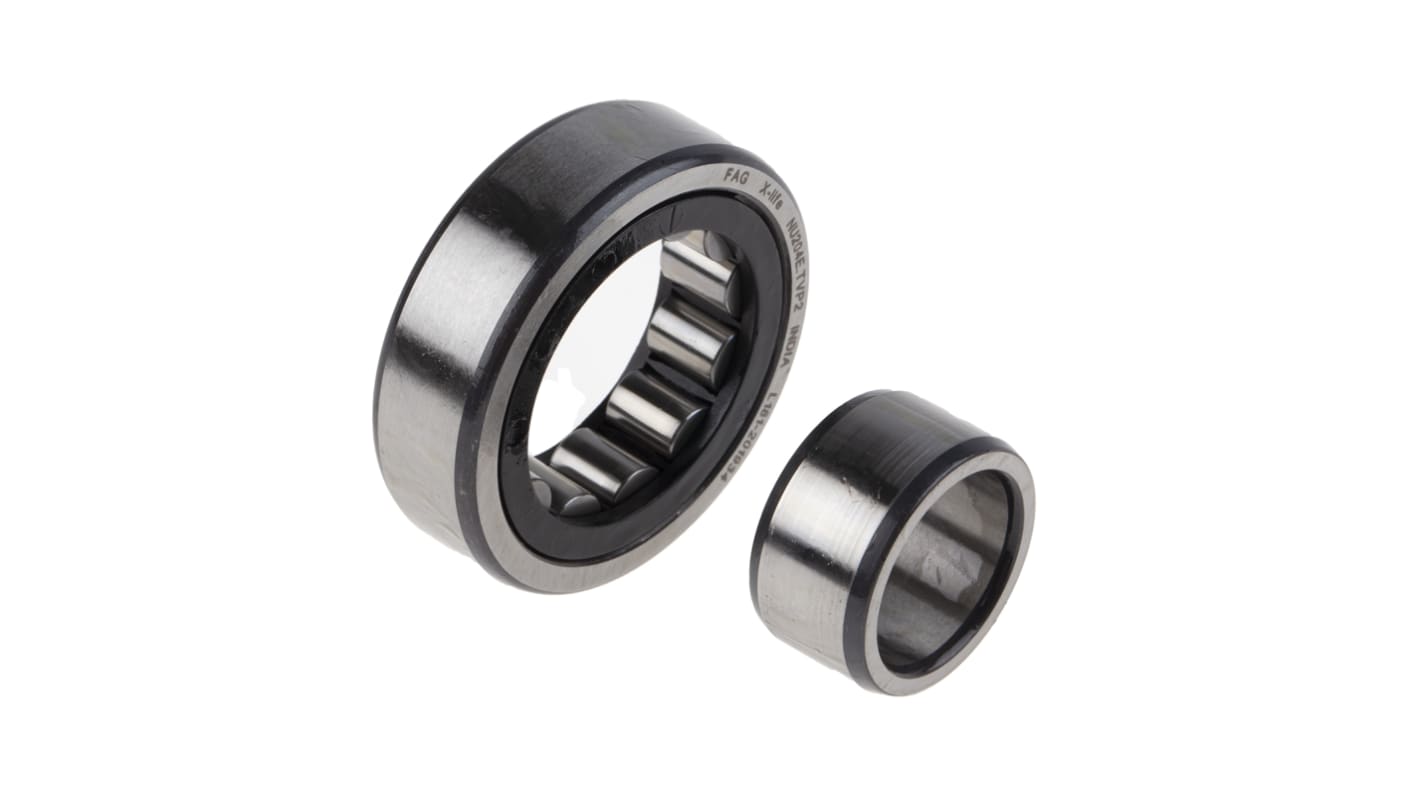 Cuscinetto a rullo FAG, Ø int. 20mm, Ø est. 47mm, guida larga 14mm