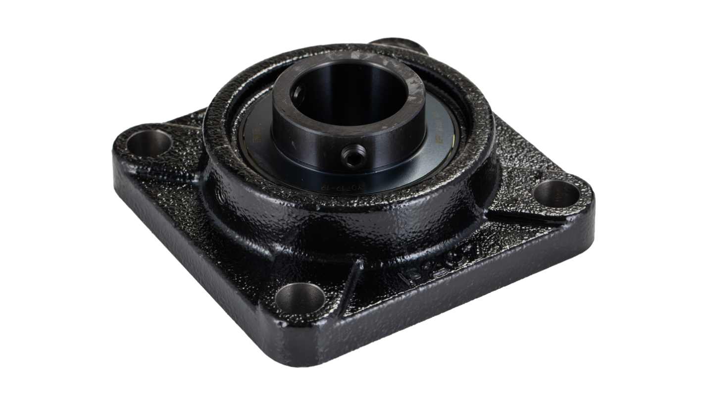 Cuscinetto flangiato FAG, 4 fori di montaggio da 14mm, Ø int 35mm, dimensioni 117mm x 117mm x 44.4mm, in Ghisa