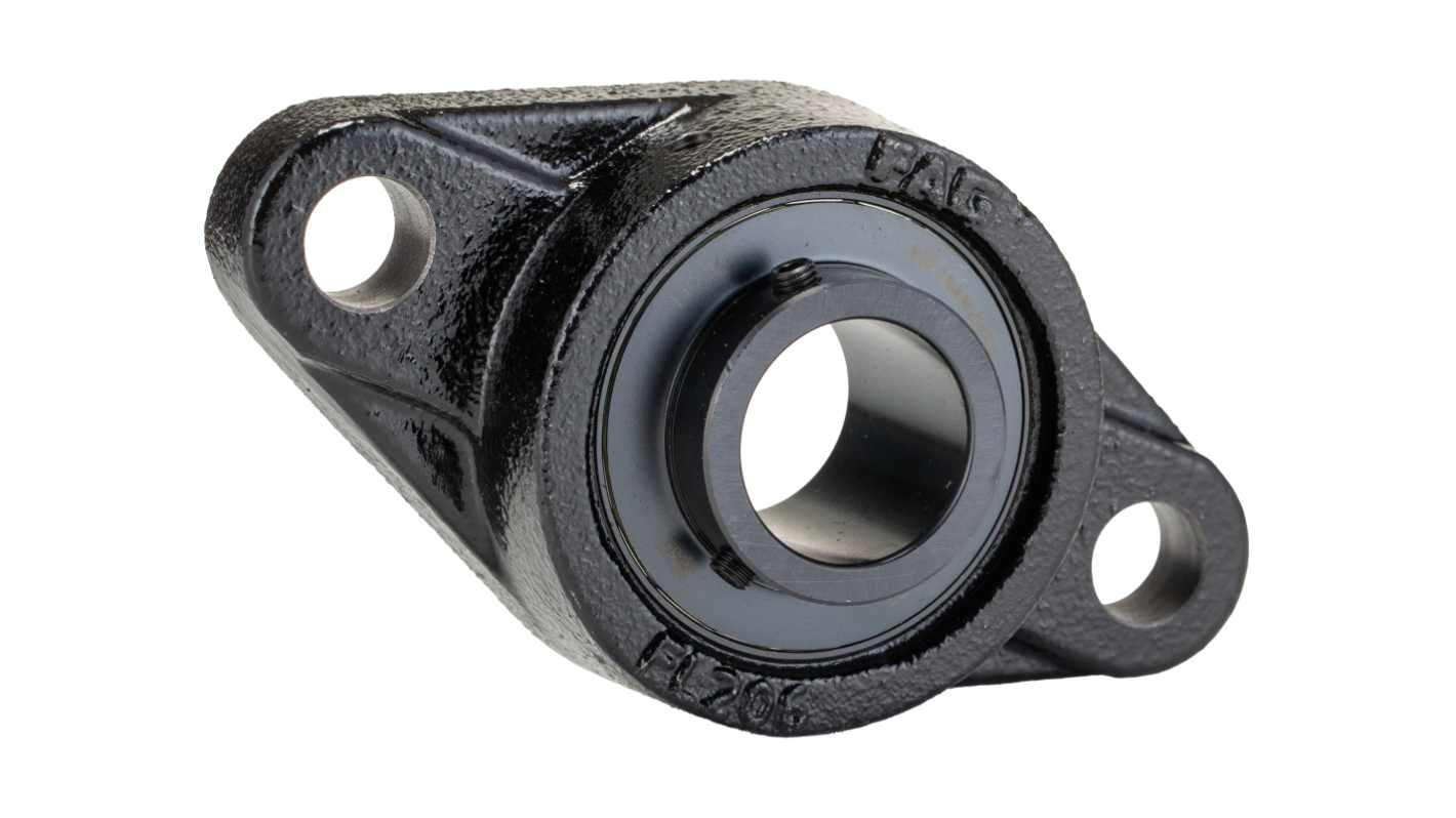 2 Hole Flange Bearing Unit, UCFL206-J7, 30mm ID
