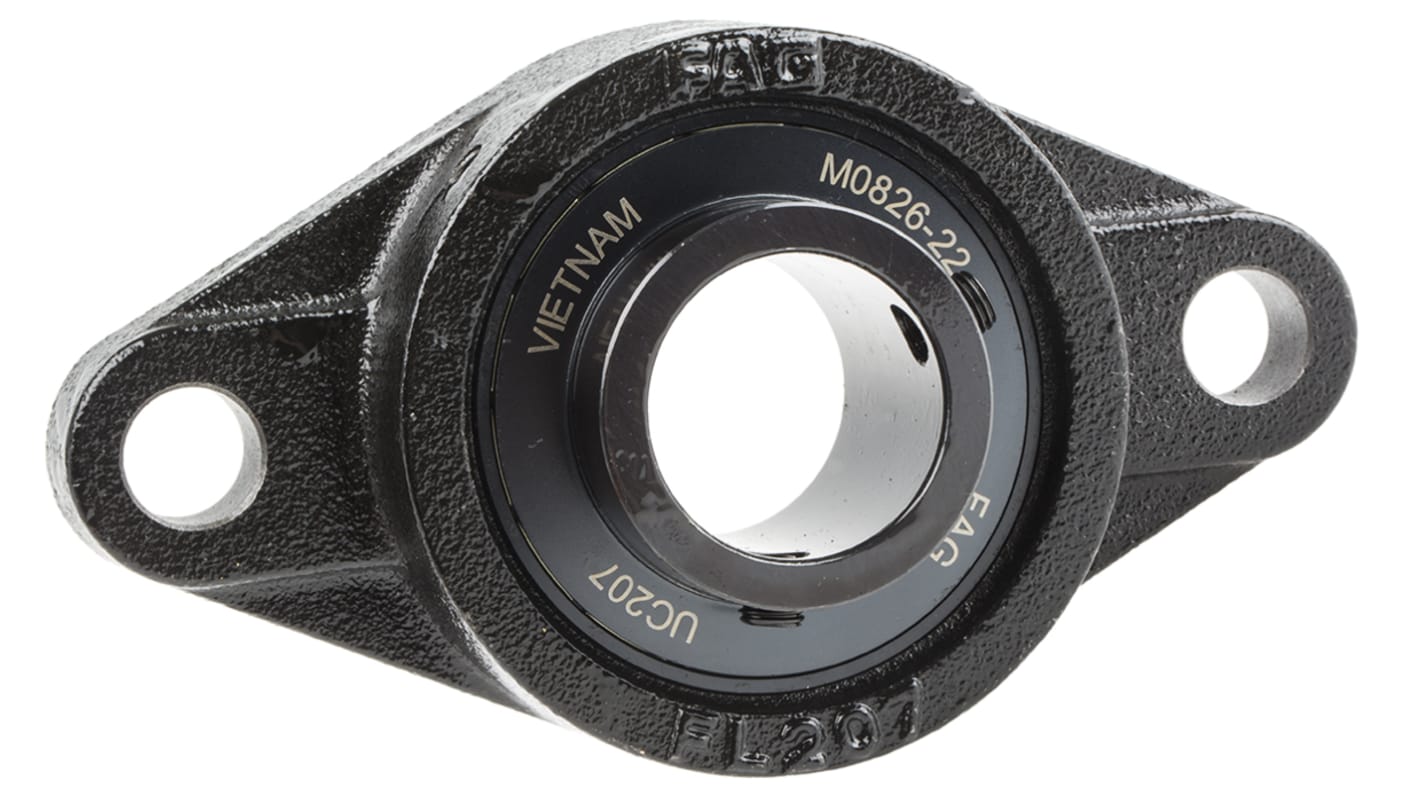 2 Hole Flange Bearing Unit, UCFL207-J7, 35mm ID
