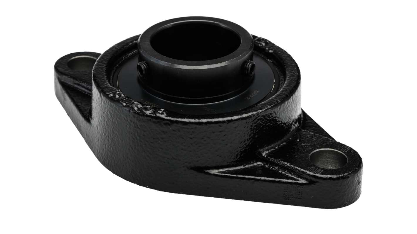 2 Hole Flange Bearing Unit, UCFL208-J7, 40mm ID