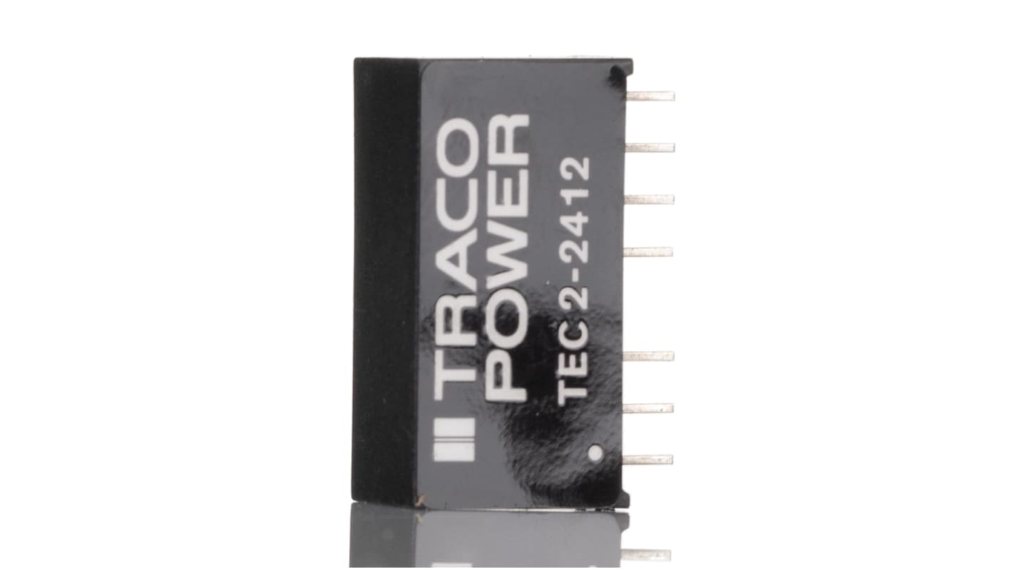 TRACOPOWER TEC 2 DC/DC-Wandler 2W 24 V dc IN, 12V dc OUT / 167mA Durchsteckmontage 1.6kV dc isoliert