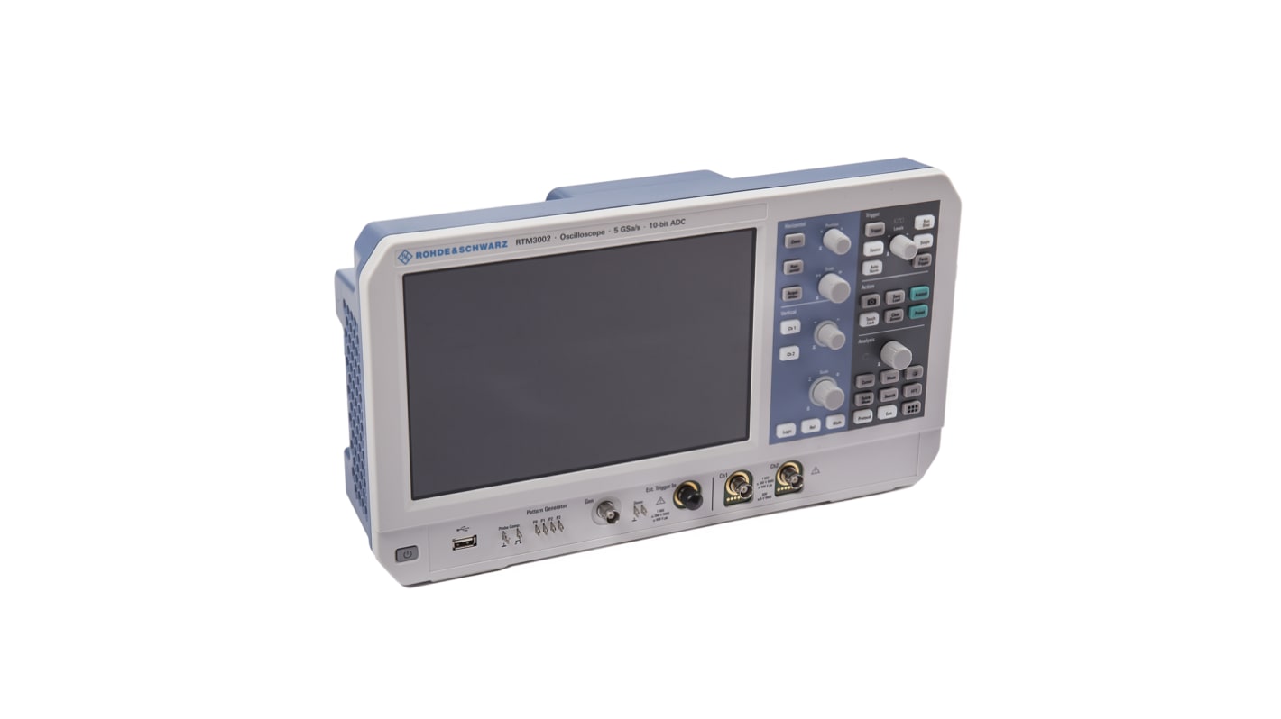 Rohde & Schwarz Oszcilloszkóp, RTM3000 sorozatú, RTM3K-52, Asztali, 500MHz CAN, IIC, LIN, RS232, RS422, RS485, SPI,