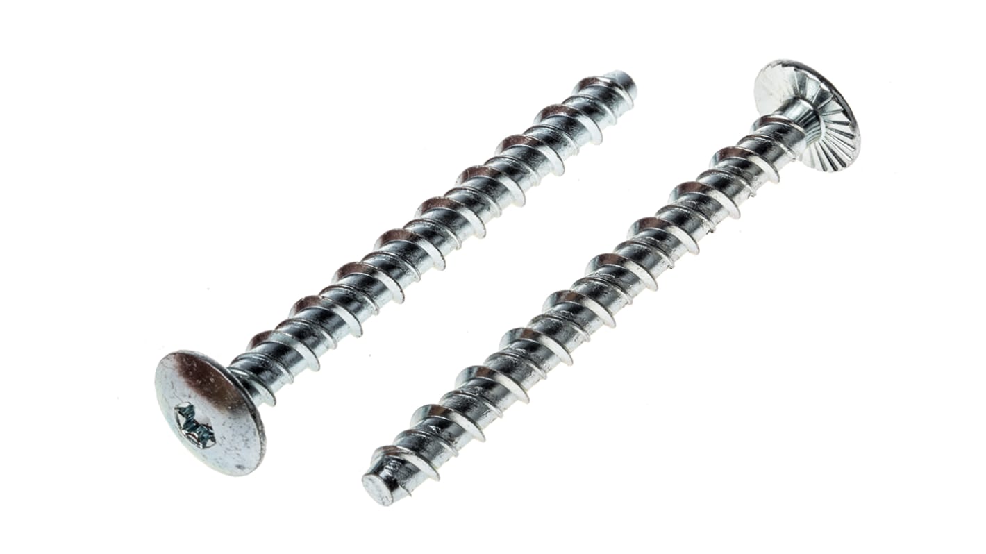 Śruba kotwiąca typu Ankerbolt dł 50mm 8mm Stal powlekana cynkiem Ø 6mm RS PRO Śruba kotwiąca typu Ankerbolt