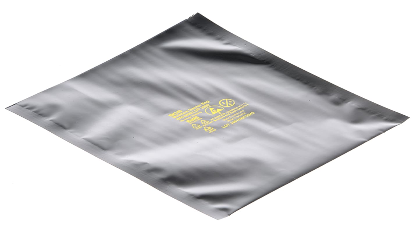 Sacchetto antistatico SCS 254mm x 203mm x 0.09mm, col. Argento, 100 pz.