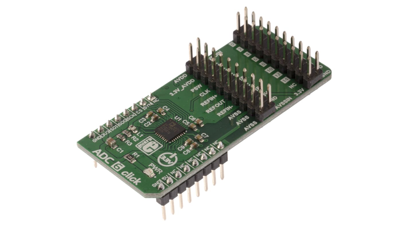MikroElektronika MIKROE-2932, ADC 6 Click 24-bit ADC for ADC Module for AD7124-8