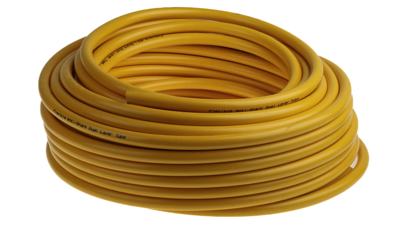 RS PRO Druckluftrohr PUR, PVC Gelb, Innen-Ø 4mm / Außen 6mm x 30m bis 40 bar