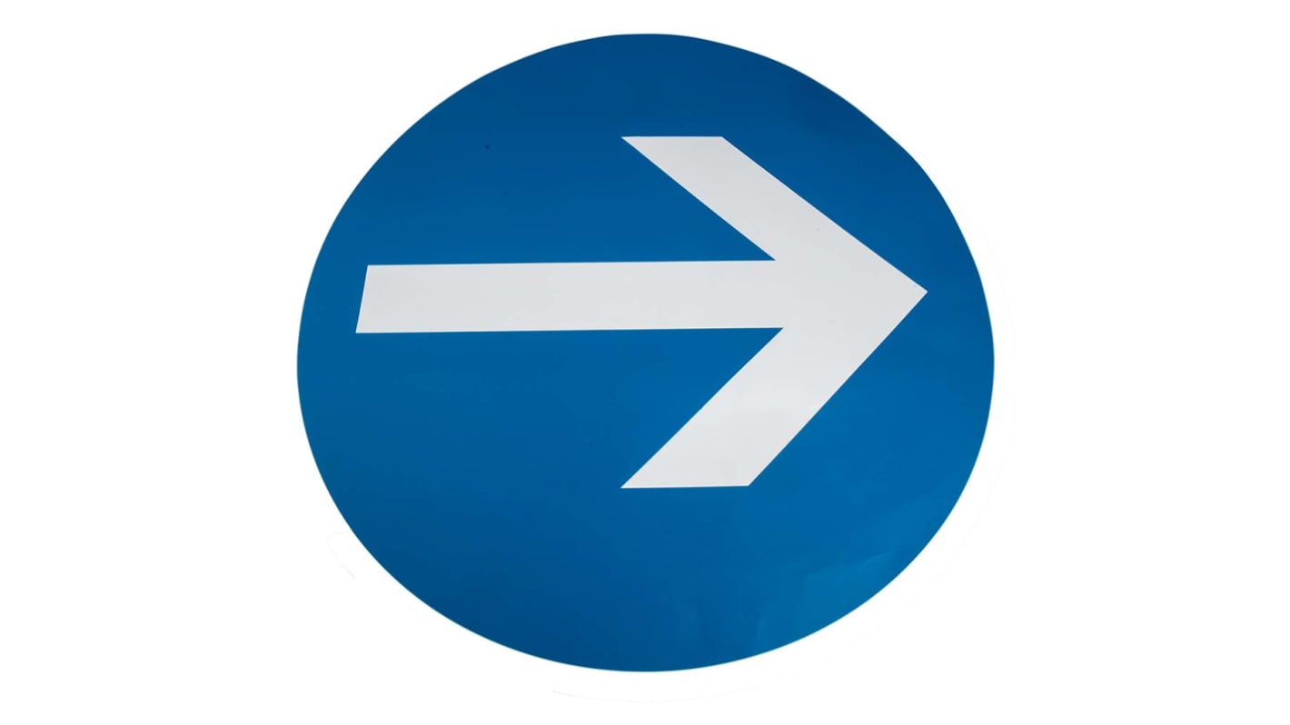 RS PRO PVC Mandatory One Way Sign