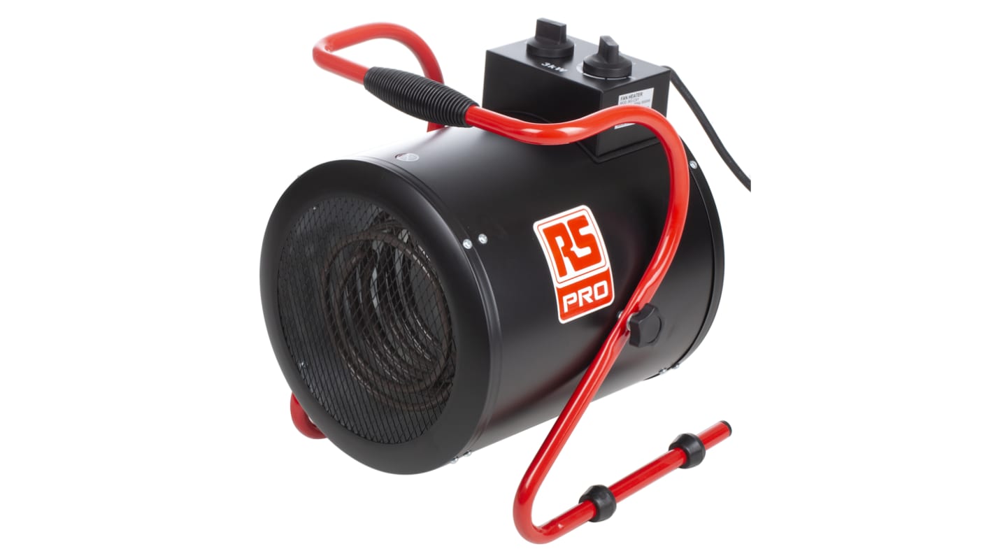RS PRO Industrie-Heizlüfter Standgerät mit Thermostat, 3kW / 230V ac