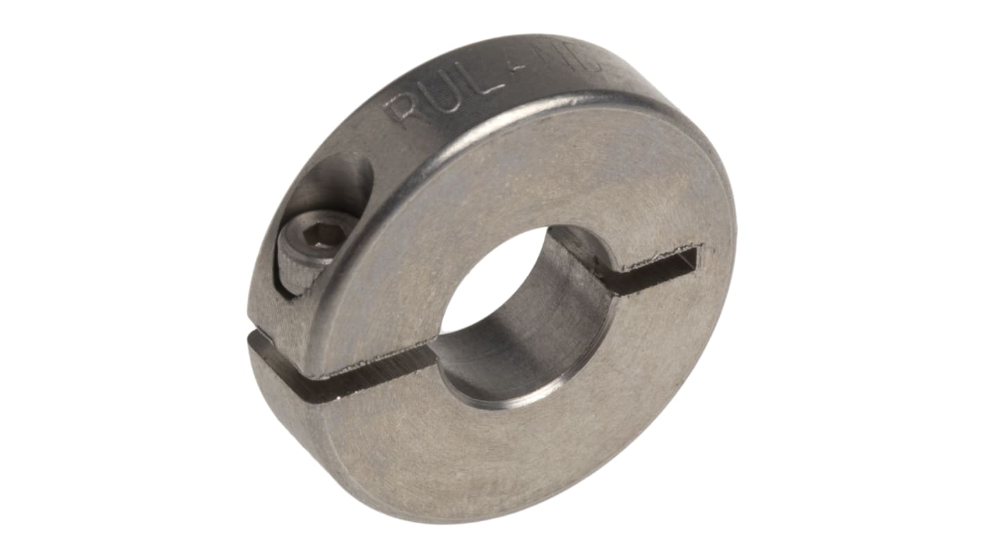 Ruland Shaft Collar One Piece Clamp Screw, Bore 8mm, OD 20mm, W 5.5mm, Stainless Steel