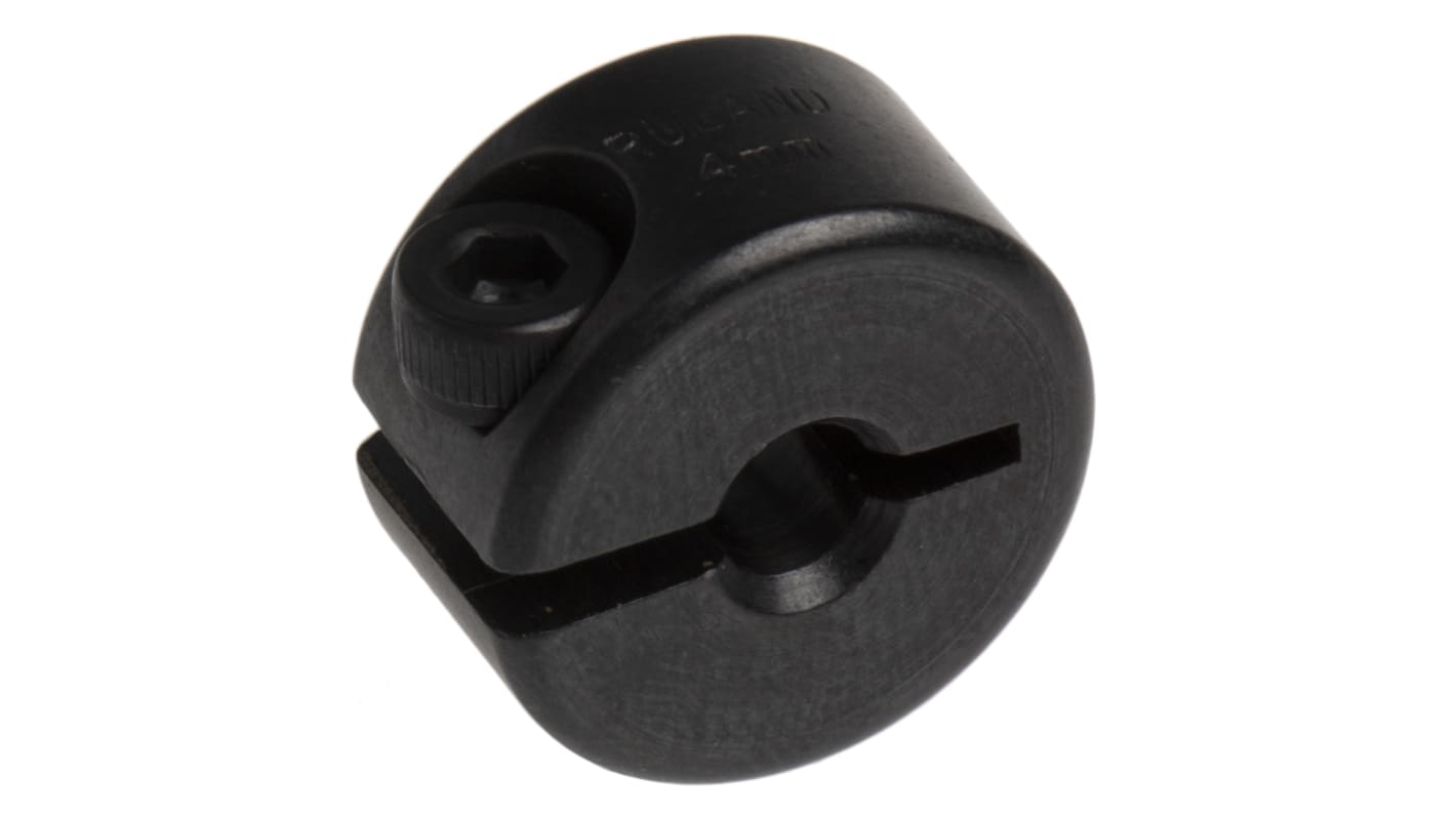 Ruland Shaft Collar, One Piece, Clamp Screw, Bore 4mm, OD 16mm, W 9mm, Carbon Steel
