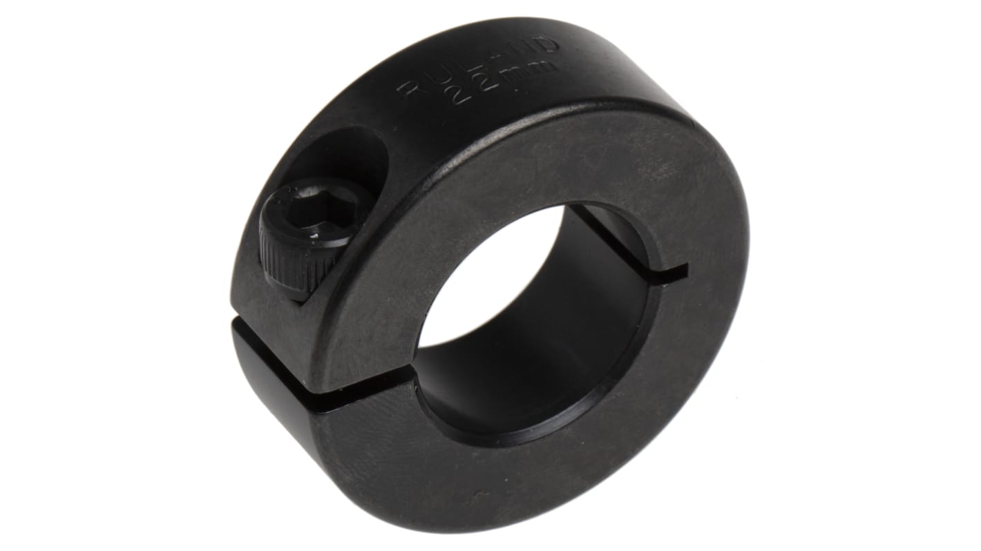 Ruland Shaft Collar, One Piece, Clamp Screw, Bore 22mm, OD 42mm, W 15mm, Carbon Steel