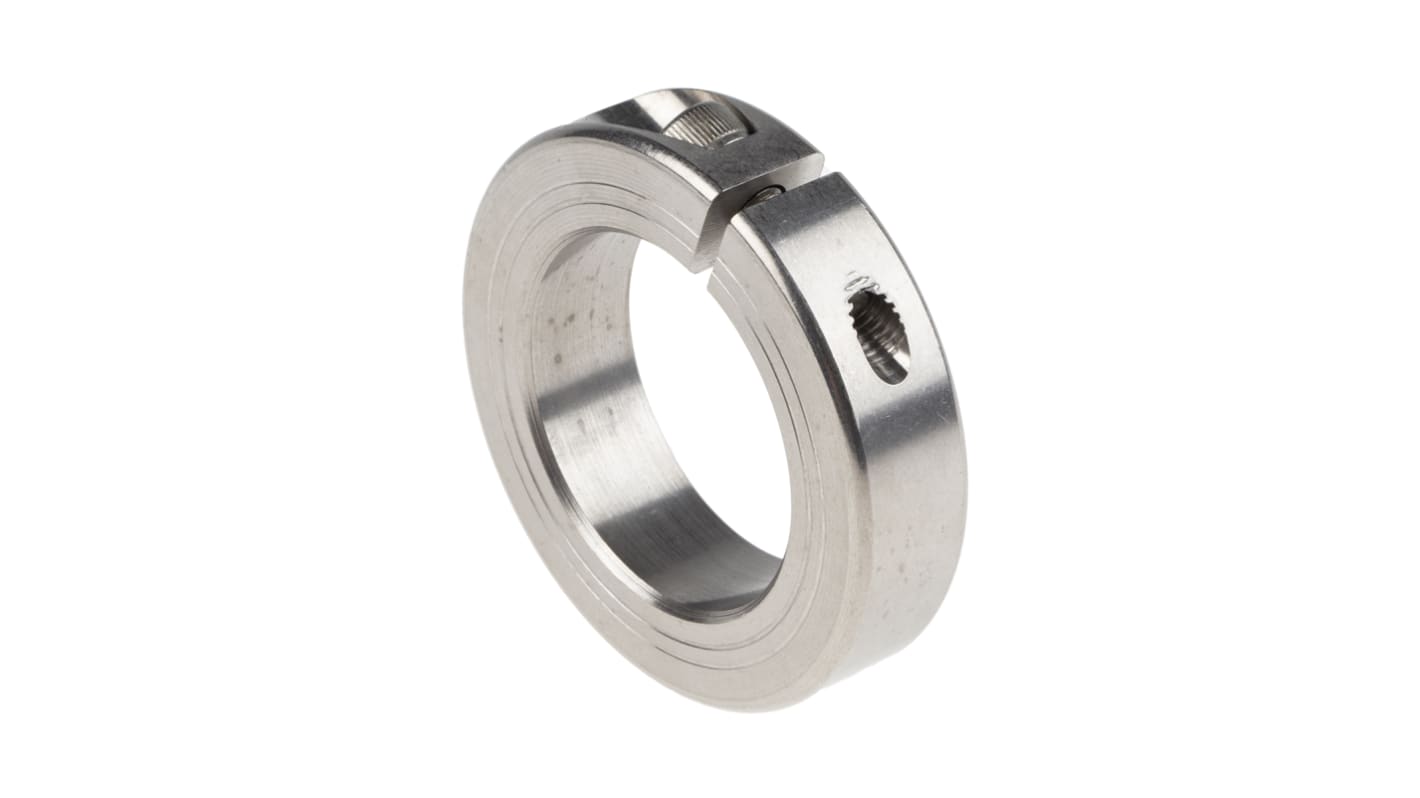 Ruland Shaft Collar, One Piece, Clamp Screw, Bore 50mm, OD 78mm, W 19mm, Stainless Steel