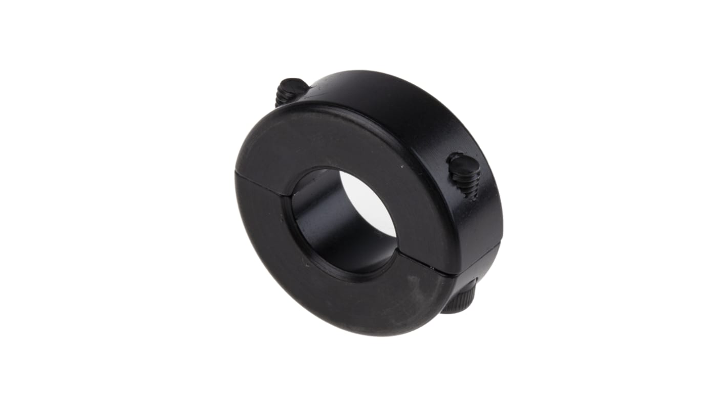 Ruland Shaft Collar, Two Piece, Clamp Screw, Bore 14mm, OD 30mm, W 11mm, Carbon Steel
