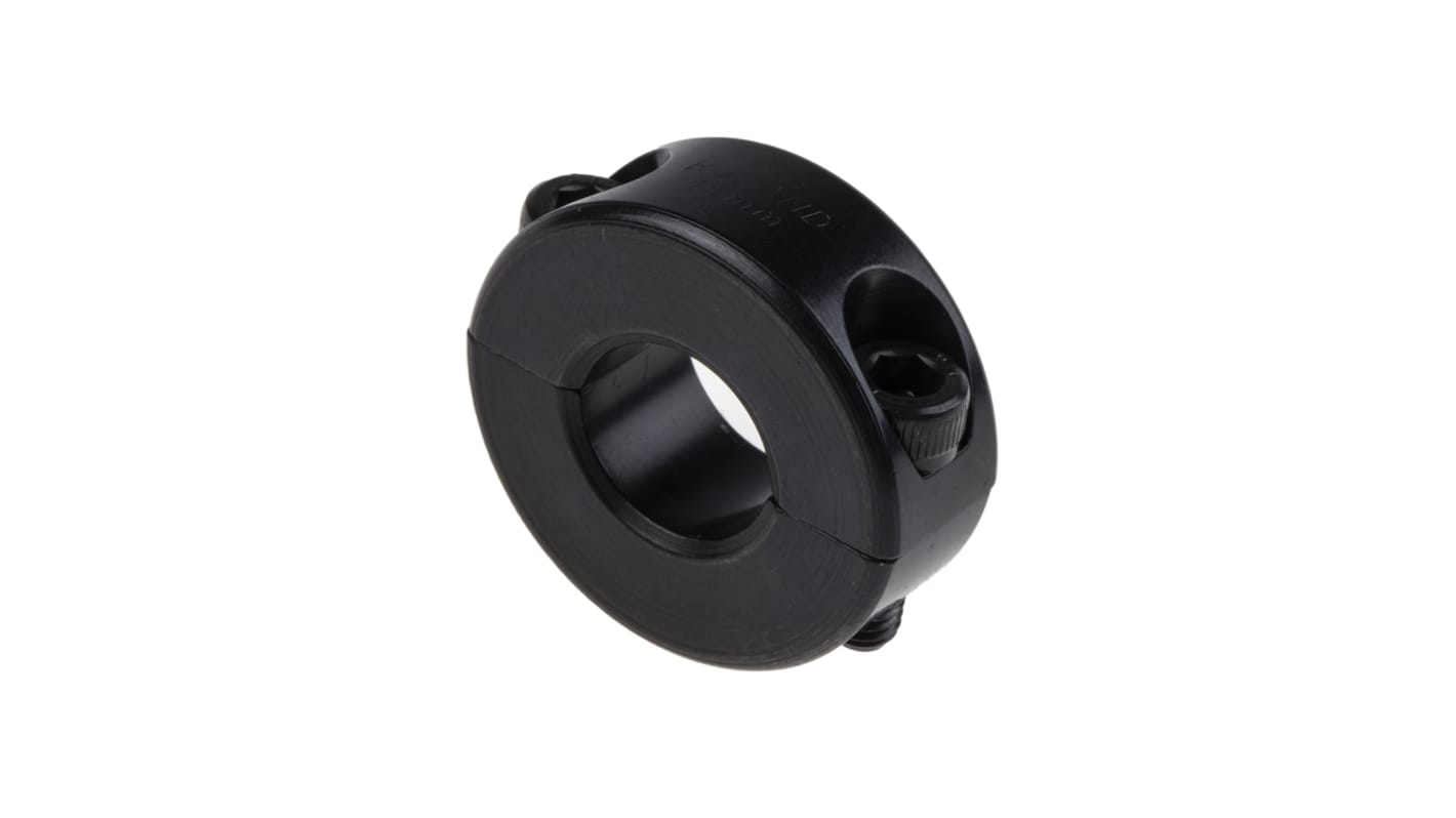 Ruland Shaft Collar, Two Piece, Clamp Screw, Bore 15mm, OD 34mm, W 13mm, Carbon Steel