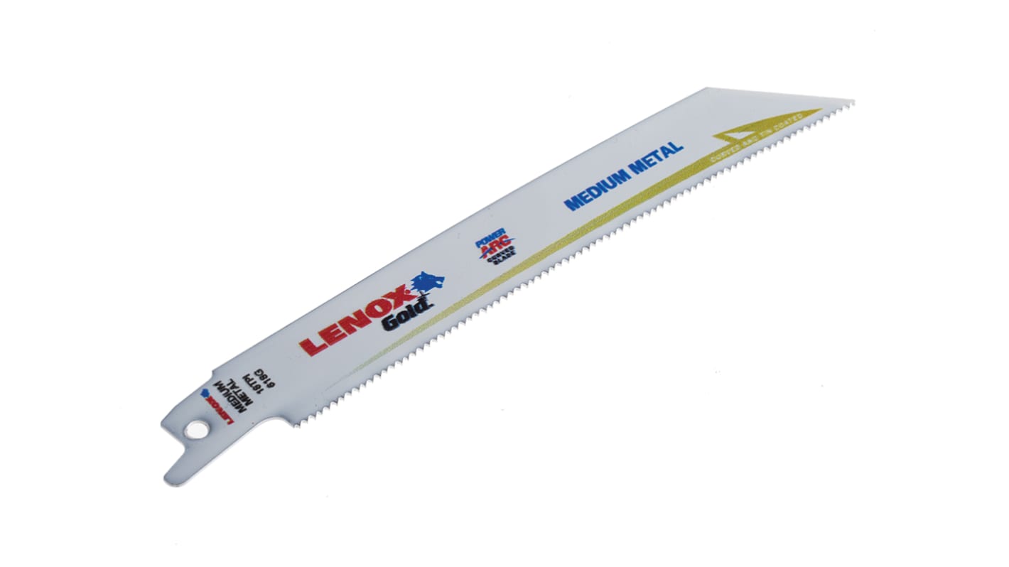 Lenox, 18 Teeth Per Inch 152mm Cutting Length Reciprocating Saw Blade, Pack of 5