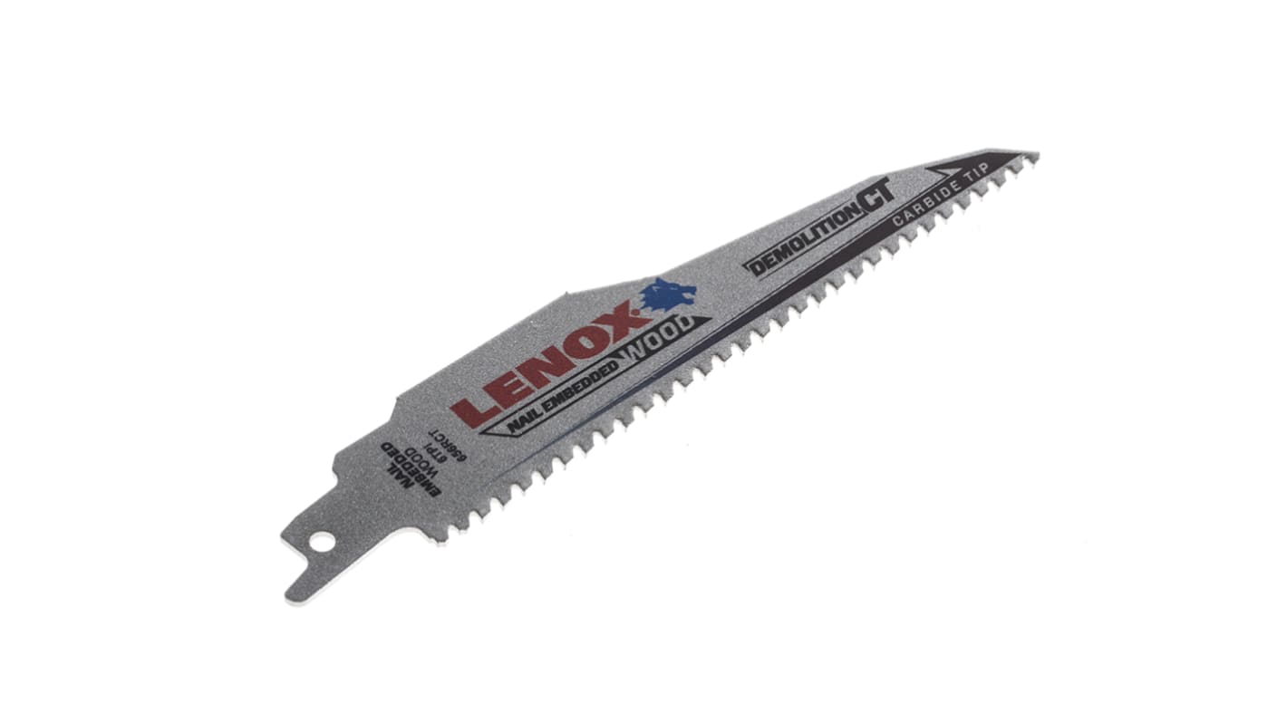 Lenox Karbidspitze Säbelsägeblatt, Schnittlänge 152mm / 6 TPI für Holz