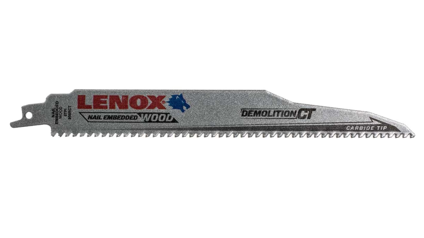 Lenox Karbidspitze Säbelsägeblatt, Schnittlänge 229mm / 6 TPI für Holz
