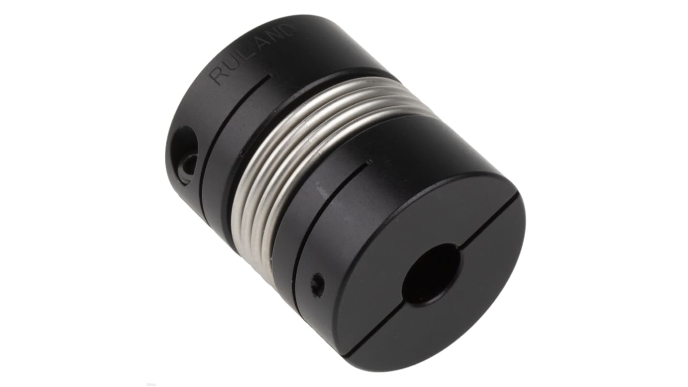 Ruland Bellows Coupling, 33mm Outside Diameter, 12mm Bore, 42.9mm Length Coupler