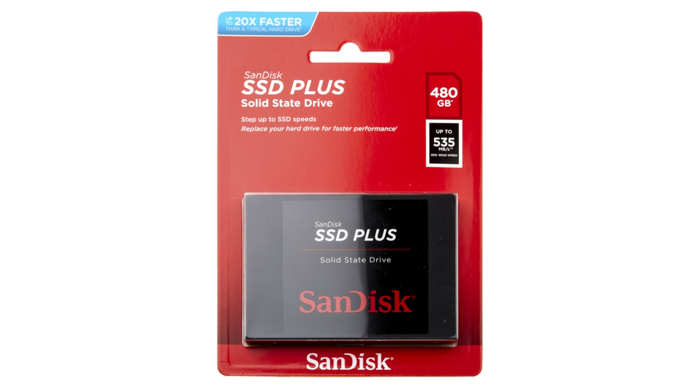 SDSSDA 480G G26 Sandisk SSD PLUS 63.5 mm 480 GB Internal SSD Hard Drive RS