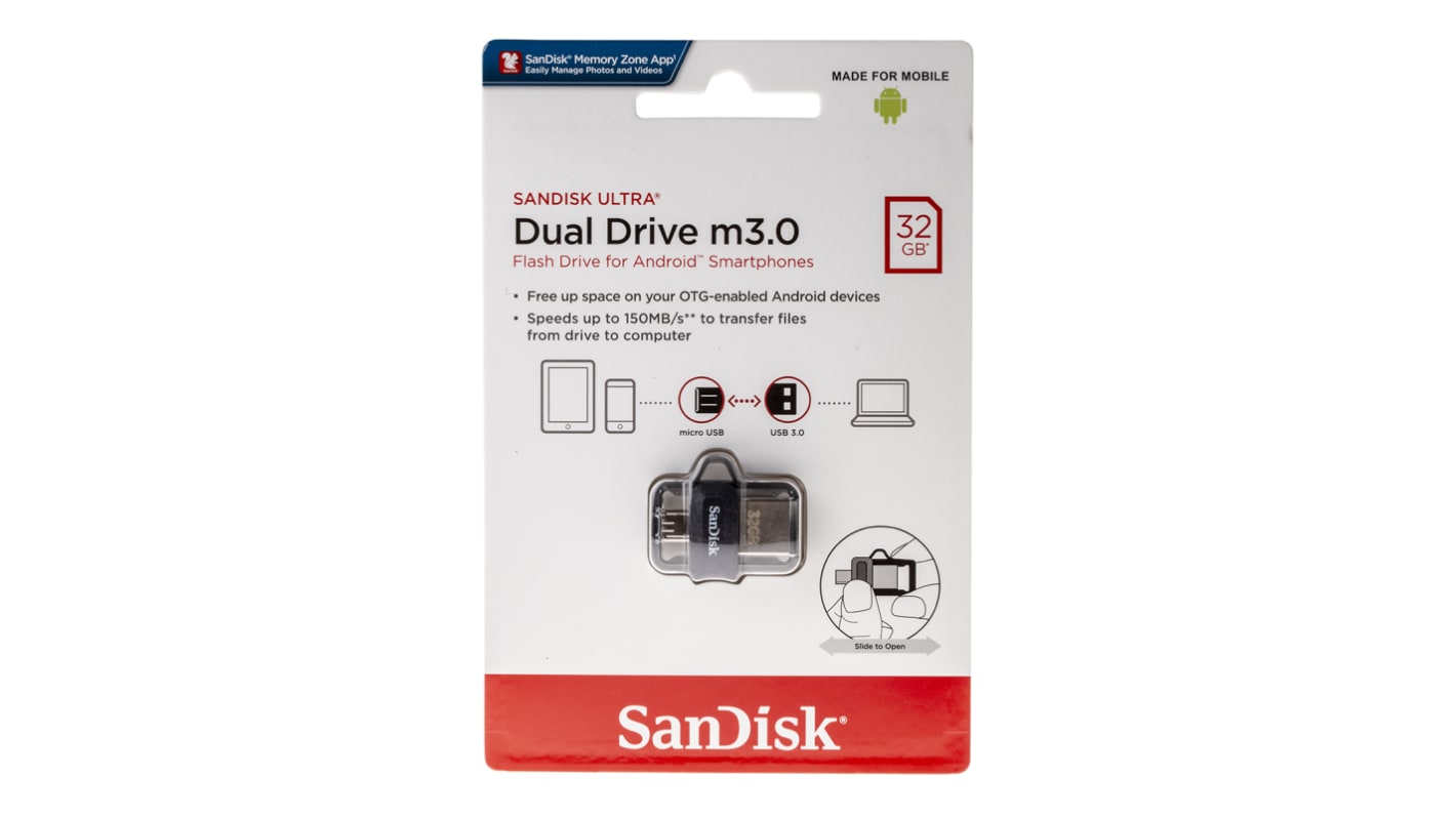 Sandisk 32 GBU盘, USB 2.0, USB 3.0, Ultra 双用驱动器 m3.0