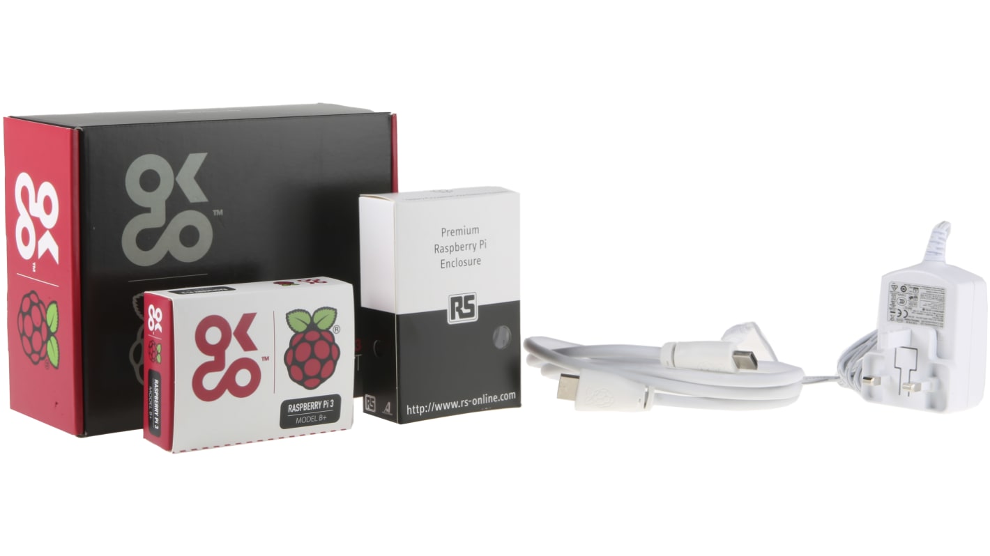 DesignSpark Raspberry Pi 3B+ Premium Kit with PSU, NOOBs & Case