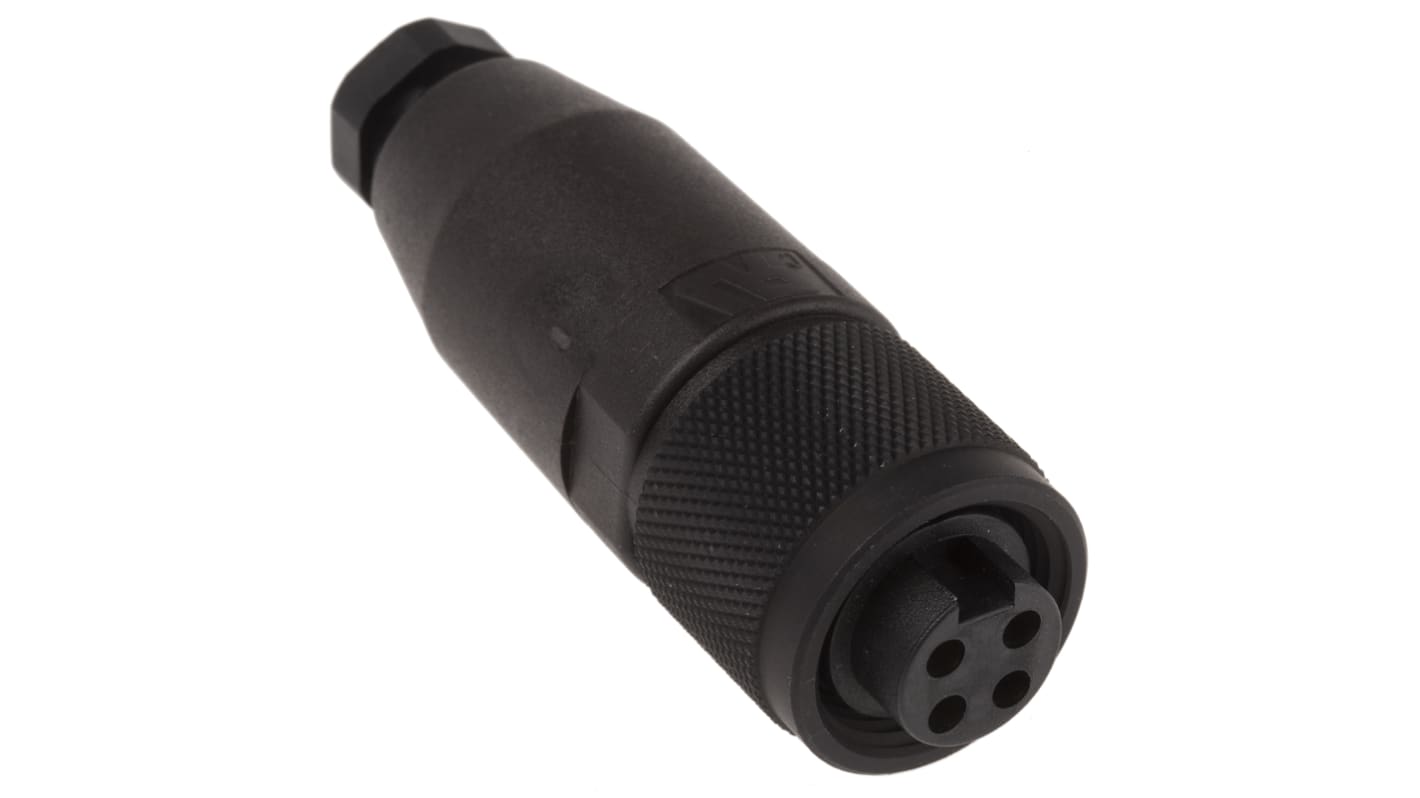 Alpha Wire Connector, 4 Contacts, Cable Mount, 7/8 Connector, Socket, Female, IP67, Alpha Connect Series