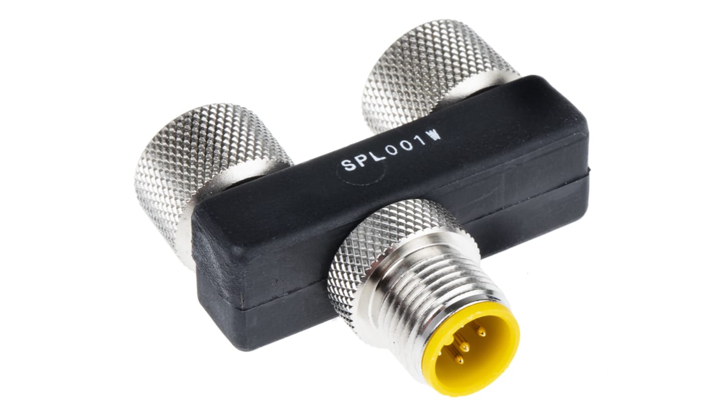 Alpha Wire 5 Pole M12 Plug to 10 Pole M12 Socket Adapter