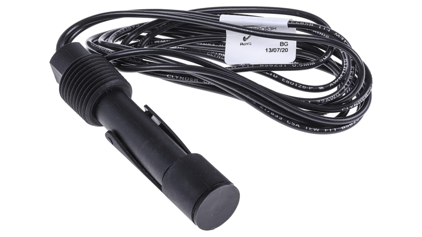 RS PRO 尼龙浮球开关, 水平外部安装, 单极常开, 最大直流120V, 最高+75°C, 线长1m