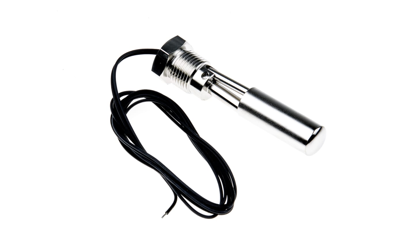 RS PRO 不锈钢浮球开关, 水平外部安装, 单极常开, 最大直流300V, 最高+120°C, 线长1m