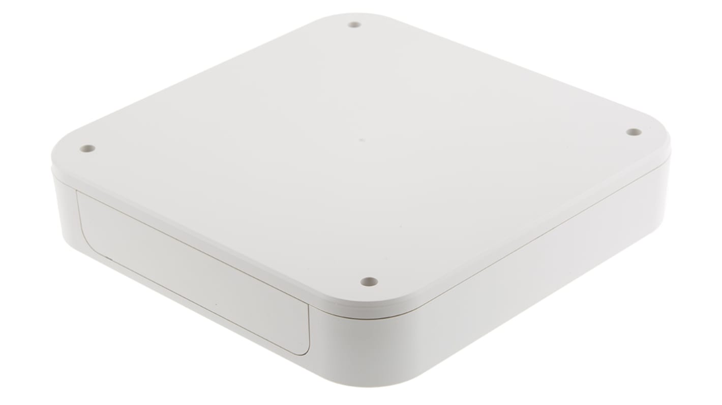 Takachi Electric Industrial PF Series White ABS Enclosure, IP40, White Lid, 200 x 200 x 40mm