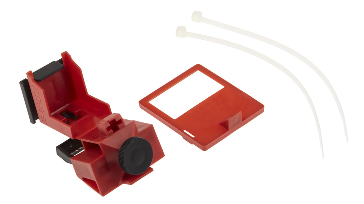 Brady Red 1-Lock Polypropylene Fibreglass Reinforced Nylon Circuit Breaker Switch Lockouts, 7.14mm Shackle