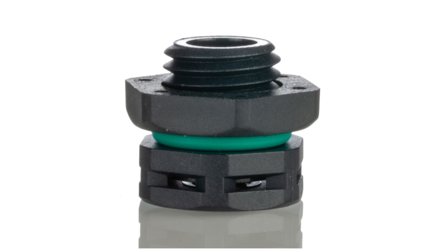 Amphenol Industrial 塑料泄压口 压力补偿元件, M12螺纹, 黑色x16mm高, Vent系列