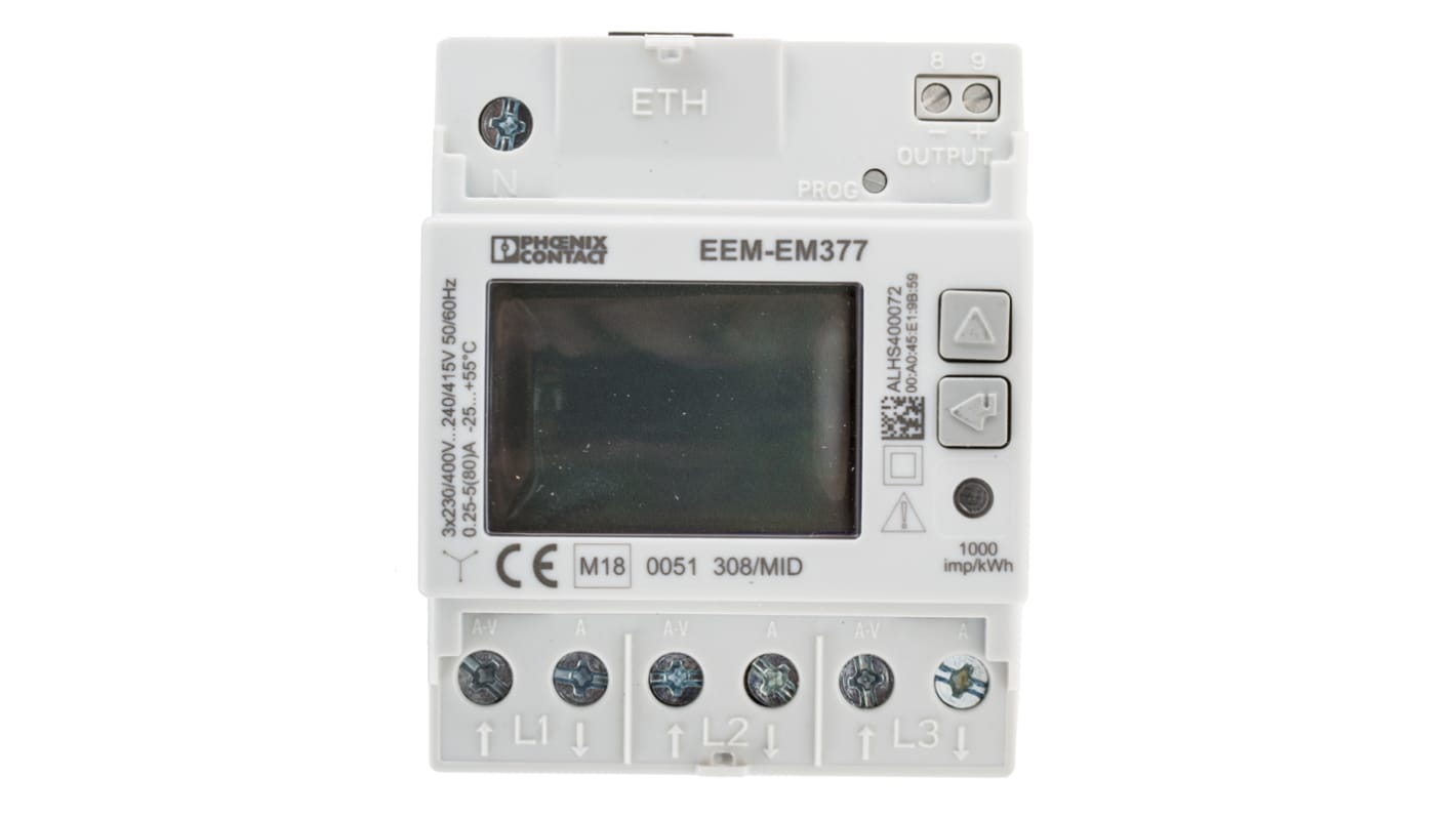 Contatore di energia Phoenix Contact, EMpro, 3 fasi, display Digitale a 8 cifre