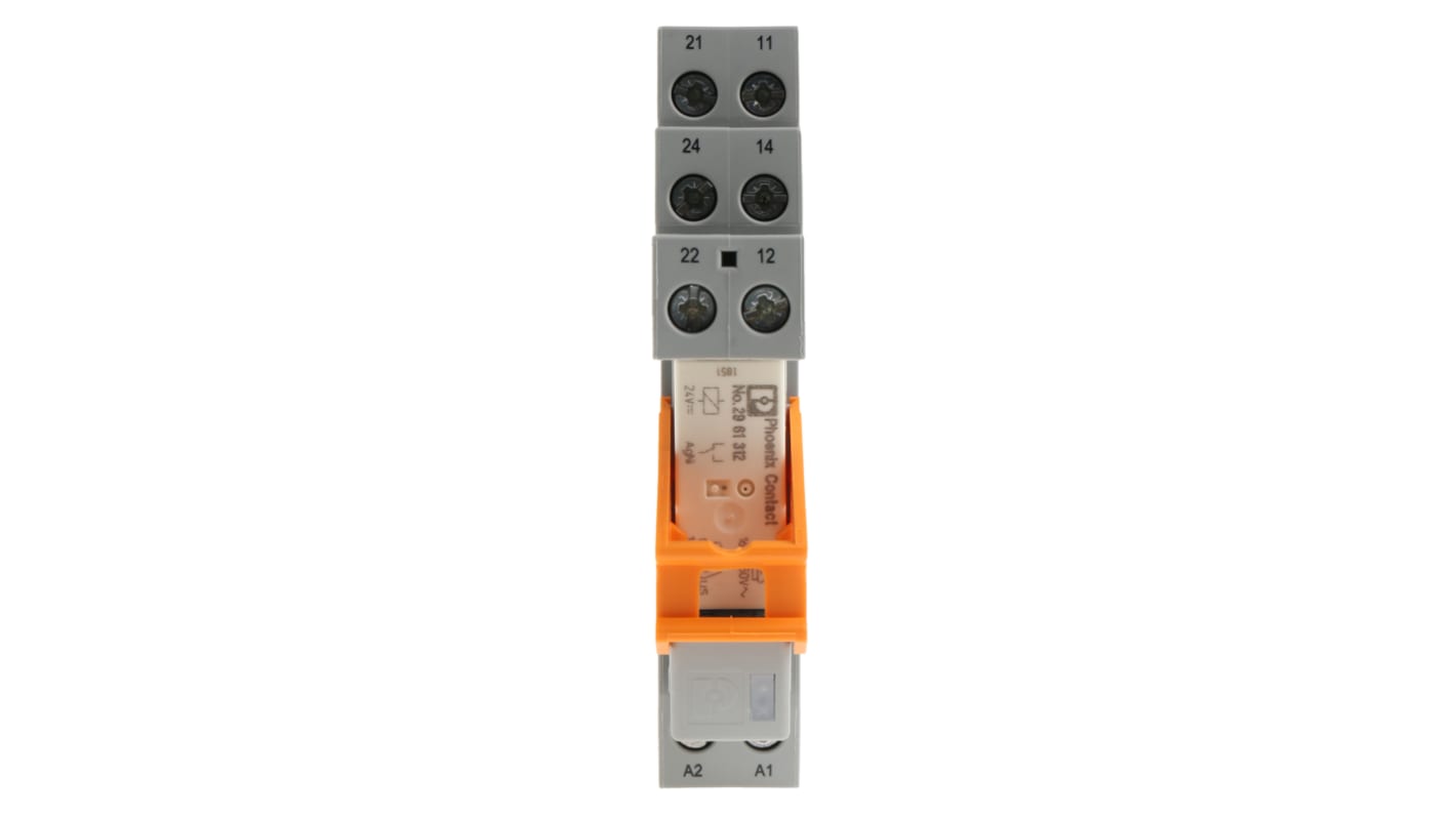 Phoenix Contact RIF-1-RSC-LDP-24DC/1X21 Series Interface Relay, DIN Rail Mount, 24V dc Coil, SPDT, 1-Pole