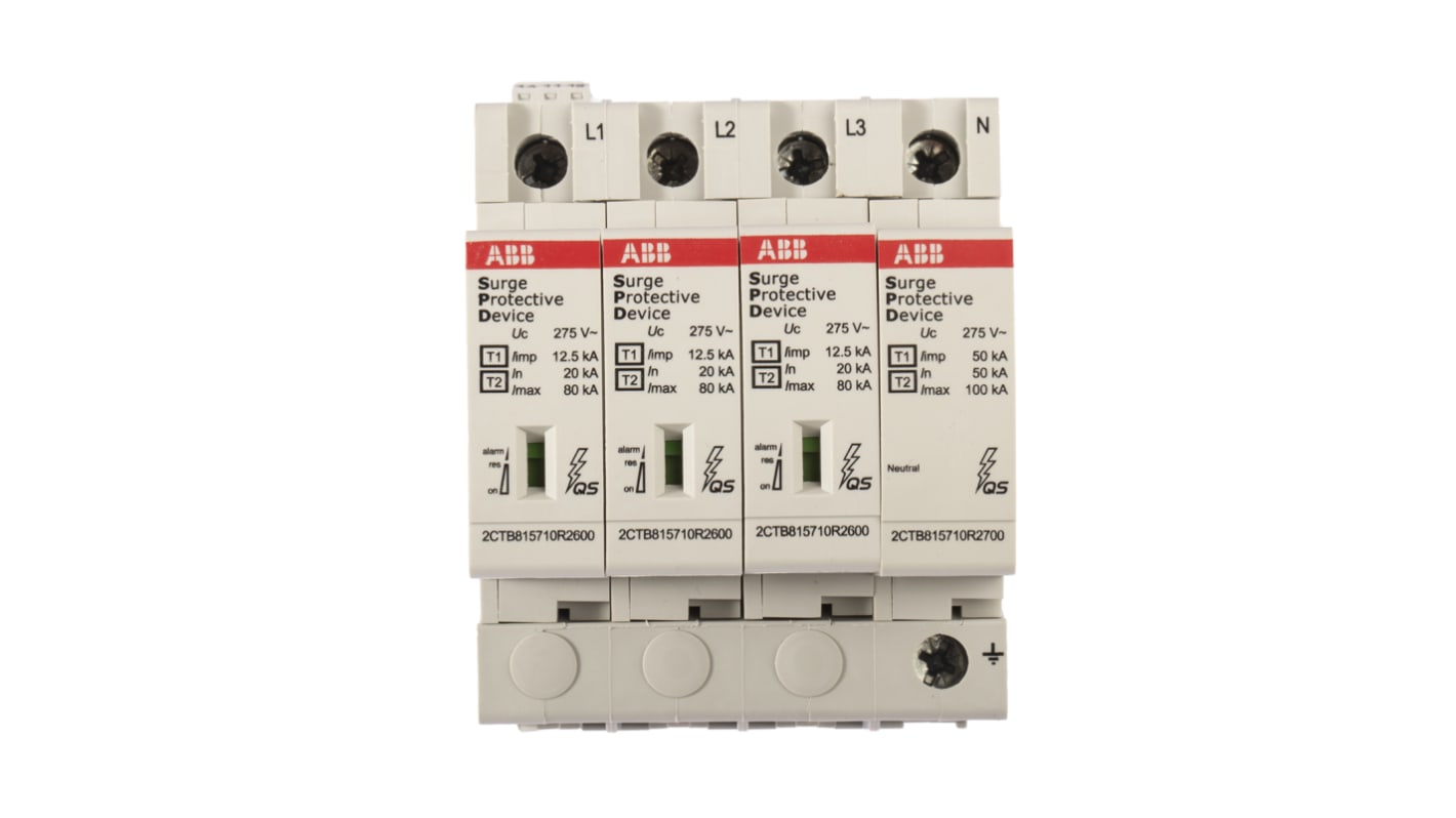 ABB, OVR Surge Protection Device 275 V Maximum Voltage Rating 80kA Maximum Surge Current Surge Protection Device