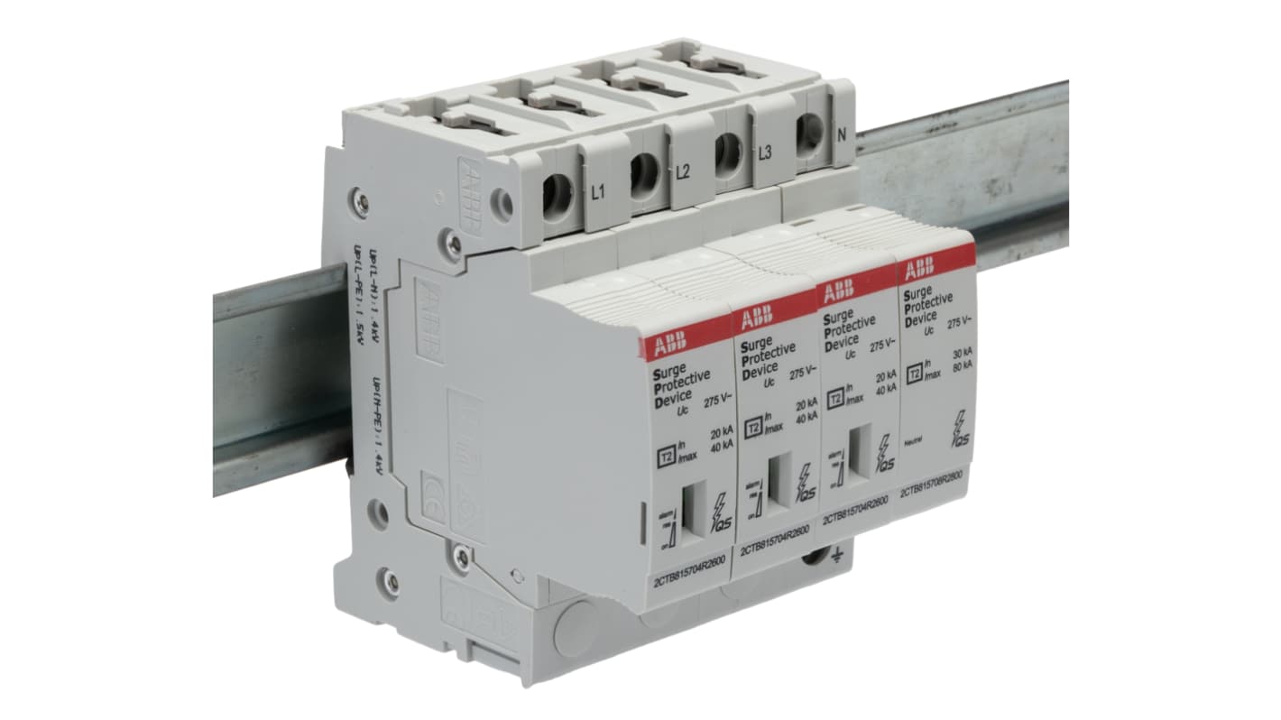ABB, OVR Surge Protection Device 275 V Maximum Voltage Rating 40kA Maximum Surge Current Surge Protection Device